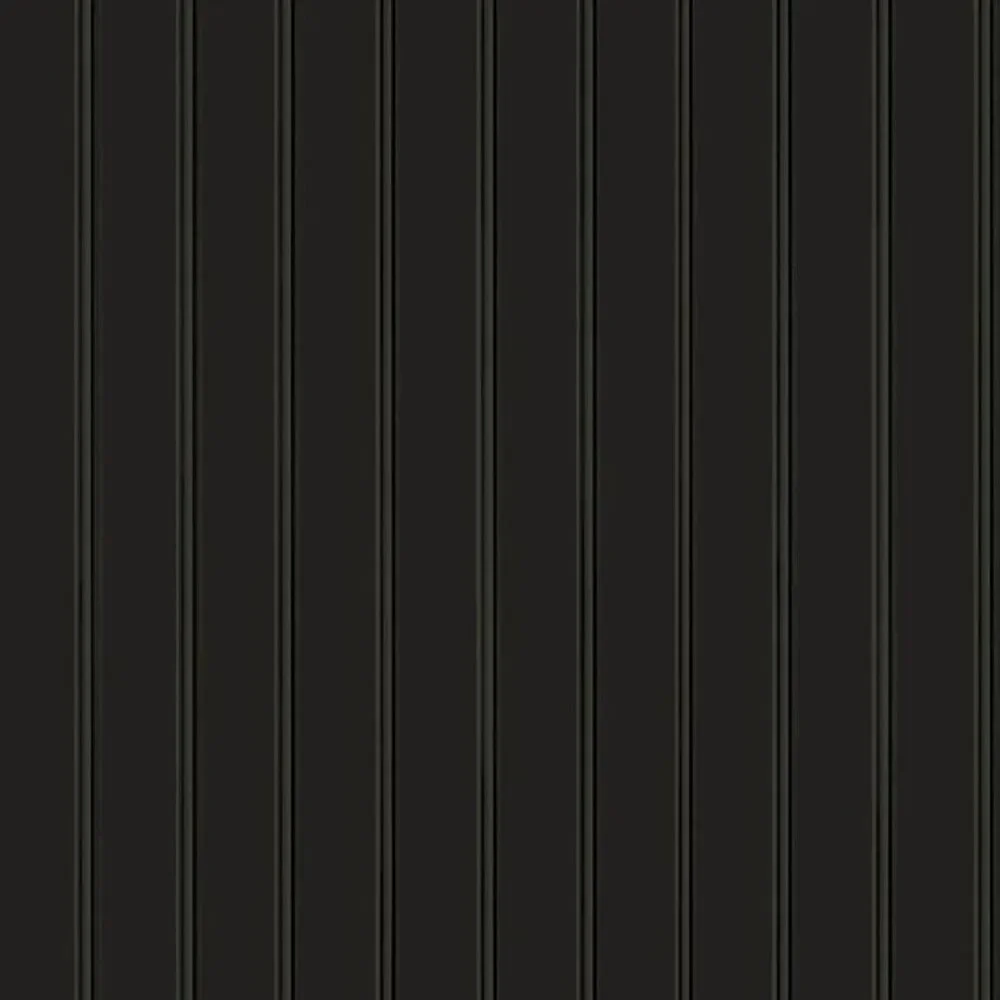 Tempaper & Co. 28 sq ft Beadboard Peel and Stick Wallpaper Onyx Black